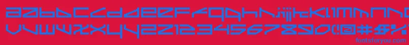 Ltr02-fontti – siniset fontit punaisella taustalla