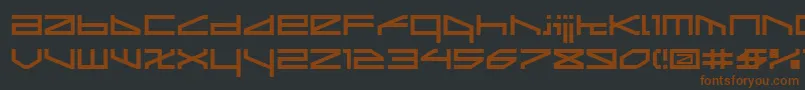 Ltr02 Font – Brown Fonts on Black Background