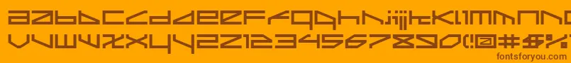 Ltr02 Font – Brown Fonts on Orange Background