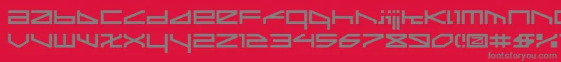 フォントLtr02 – 赤い背景に灰色の文字