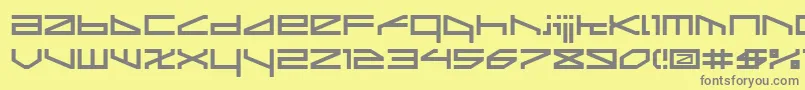Ltr02 Font – Gray Fonts on Yellow Background