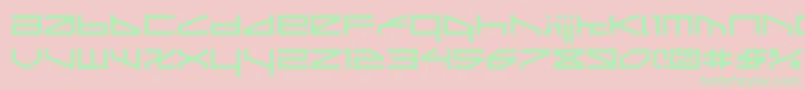 Ltr02 Font – Green Fonts on Pink Background