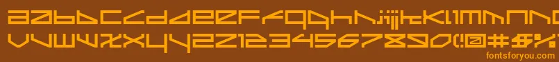 Ltr02 Font – Orange Fonts on Brown Background