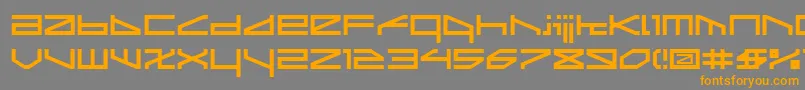 Ltr02 Font – Orange Fonts on Gray Background