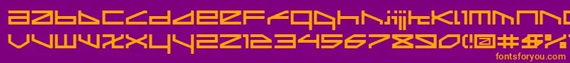 Ltr02 Font – Orange Fonts on Purple Background