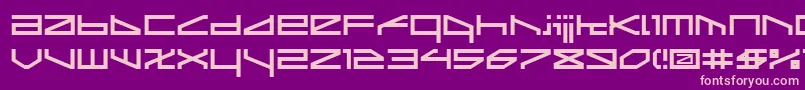 Ltr02 Font – Pink Fonts on Purple Background
