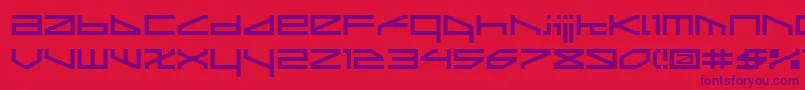 Ltr02 Font – Purple Fonts on Red Background