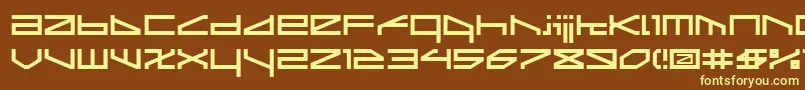 Ltr02 Font – Yellow Fonts on Brown Background
