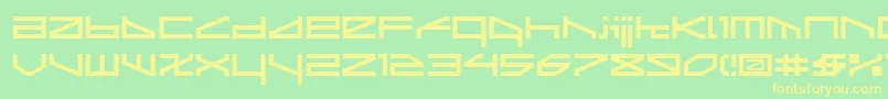 Ltr02 Font – Yellow Fonts on Green Background