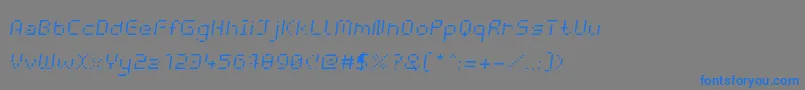Шрифт WebpixelBitmapLightItalic – синие шрифты на сером фоне