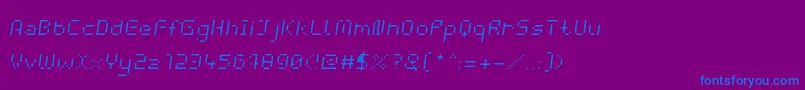 WebpixelBitmapLightItalic Font – Blue Fonts on Purple Background