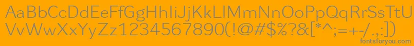 Dynagrotesklxe Font – Gray Fonts on Orange Background