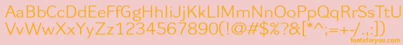 Dynagrotesklxe Font – Orange Fonts on Pink Background