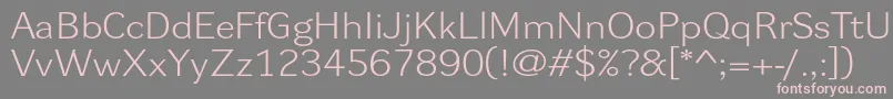 フォントDynagrotesklxe – 灰色の背景にピンクのフォント