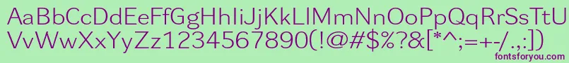 Dynagrotesklxe Font – Purple Fonts on Green Background