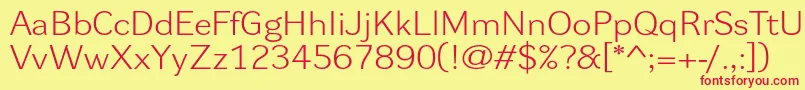 Dynagrotesklxe Font – Red Fonts on Yellow Background