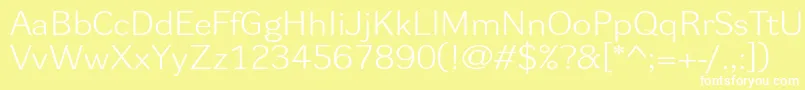 Dynagrotesklxe Font – White Fonts on Yellow Background