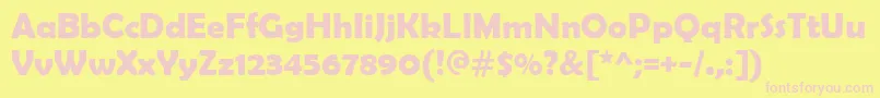 BerlinSansFbDemiРџРѕР»СѓР¶РёСЂРЅС‹Р№ Font – Pink Fonts on Yellow Background