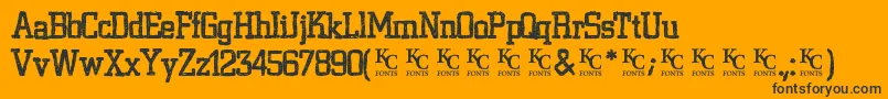 VarsityplaybookDemo Font – Black Fonts on Orange Background