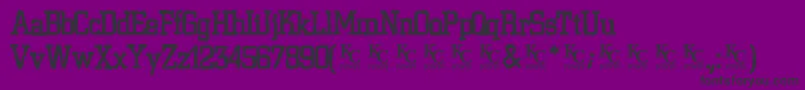 Шрифт VarsityplaybookDemo – чёрные шрифты на фиолетовом фоне