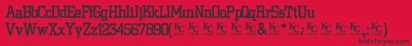 VarsityplaybookDemo Font – Black Fonts on Red Background