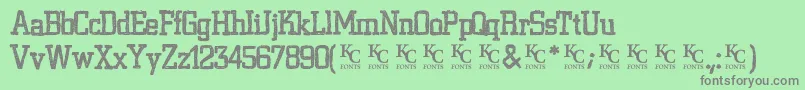 VarsityplaybookDemo Font – Gray Fonts on Green Background