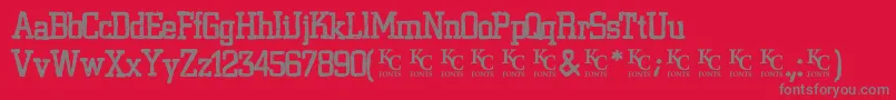 VarsityplaybookDemo Font – Gray Fonts on Red Background