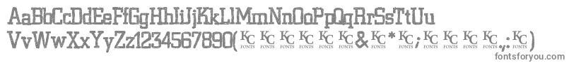 VarsityplaybookDemo-fontti – harmaat kirjasimet valkoisella taustalla