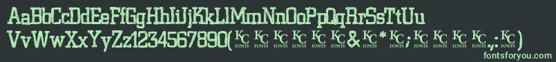 VarsityplaybookDemo Font – Green Fonts on Black Background