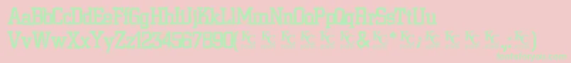 VarsityplaybookDemo Font – Green Fonts on Pink Background