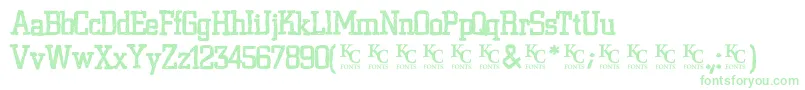 VarsityplaybookDemo Font – Green Fonts on White Background