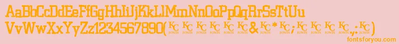 VarsityplaybookDemo Font – Orange Fonts on Pink Background