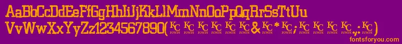 VarsityplaybookDemo Font – Orange Fonts on Purple Background