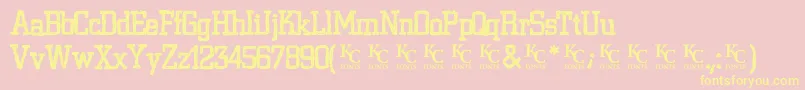 VarsityplaybookDemo Font – Yellow Fonts on Pink Background