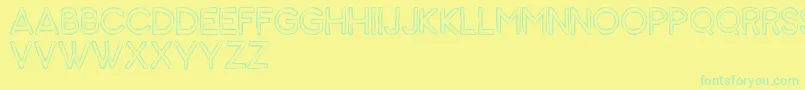 Animal Font – Green Fonts on Yellow Background