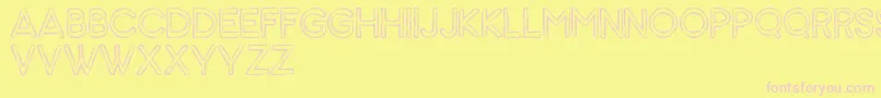 Animal Font – Pink Fonts on Yellow Background