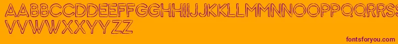 Animal Font – Purple Fonts on Orange Background