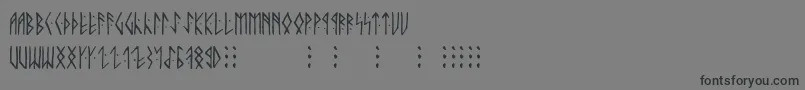 Runic ffy-Schriftart – Schwarze Schriften auf grauem Hintergrund