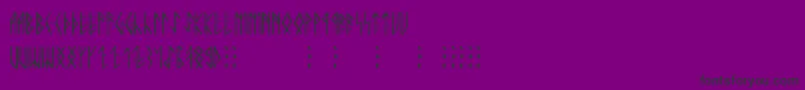 フォントRunic ffy – 紫の背景に黒い文字