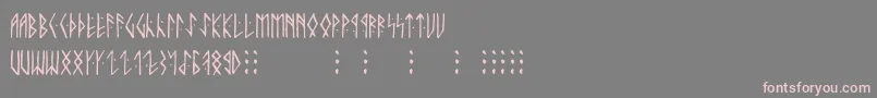 Runic ffy Font – Pink Fonts on Gray Background