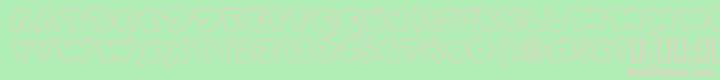 Duped Font – Pink Fonts on Green Background