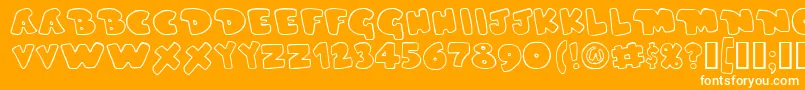 Duped Font – White Fonts on Orange Background