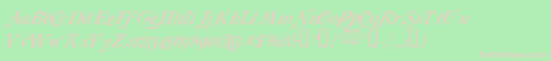 Galathea Font – Pink Fonts on Green Background