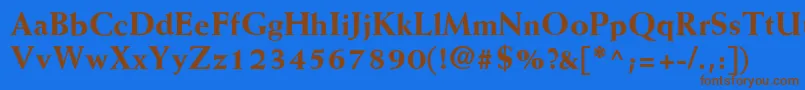 WeissExtrabold Font – Brown Fonts on Blue Background