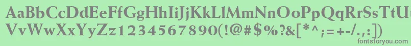 フォントWeissExtrabold – 緑の背景に灰色の文字