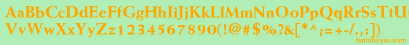 WeissExtrabold Font – Orange Fonts on Green Background