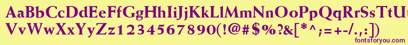 WeissExtrabold Font – Purple Fonts on Yellow Background