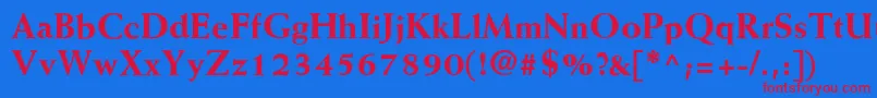 WeissExtrabold Font – Red Fonts on Blue Background