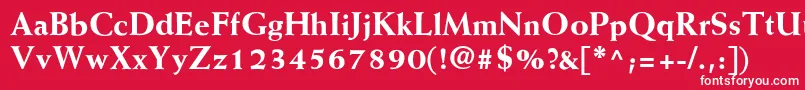 フォントWeissExtrabold – 赤い背景に白い文字