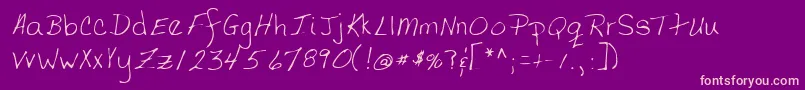 Lehn058 Font – Pink Fonts on Purple Background